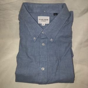 Blue button up New